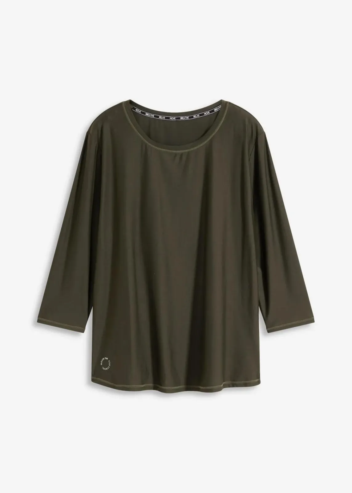 bonprix Shirts & Tops|Sportbekleidung^Ultrasoftes Funktionsshirt mit ¾ Ärmel, schnelltrocknend nachtoliv