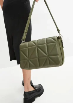 bonprix Taschen^Umhängetasche mit abnehmbarem Taschengurt oliv