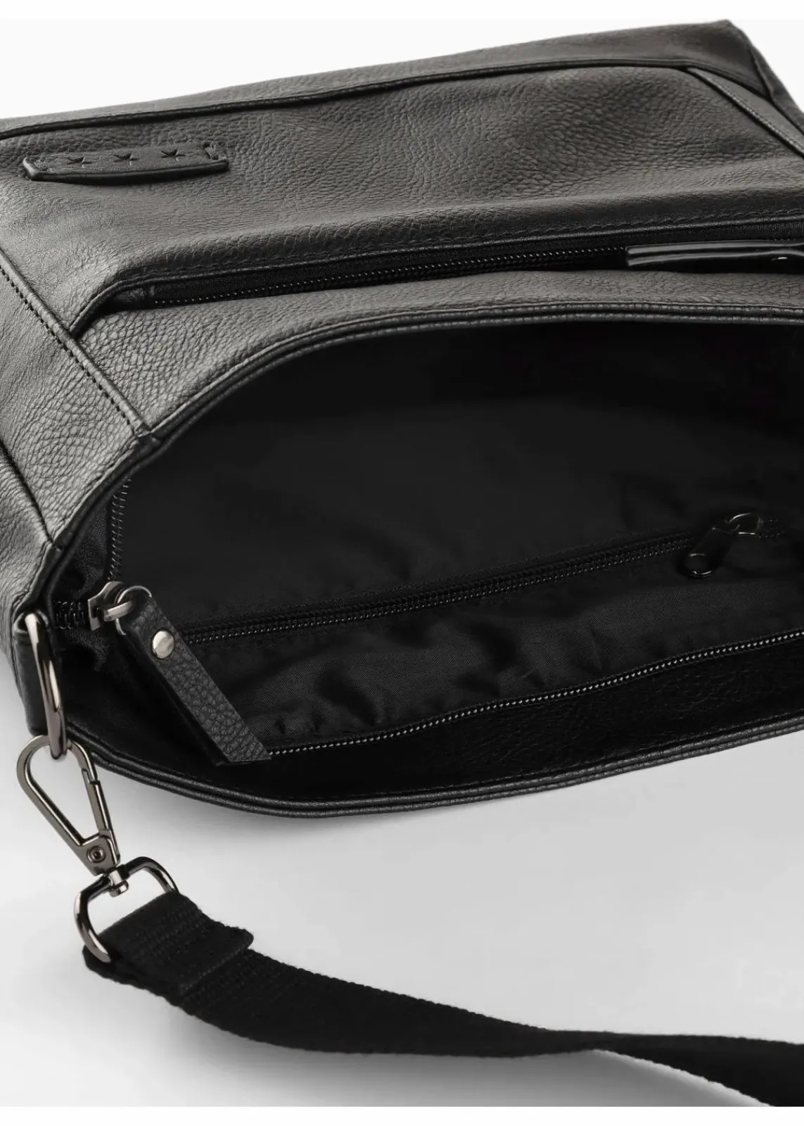 bonprix Taschen^Umhängetasche mit austauschbarem Trageriemen schwarz/weiß twill