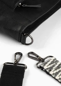 bonprix Taschen^Umhängetasche mit austauschbarem Trageriemen schwarz/weiß twill