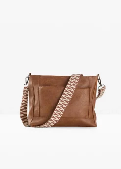 bonprix Taschen^Umhängetasche mit austauschbarem Trageriemen cognac braun