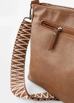 bonprix Taschen^Umhängetasche mit austauschbarem Trageriemen cognac braun