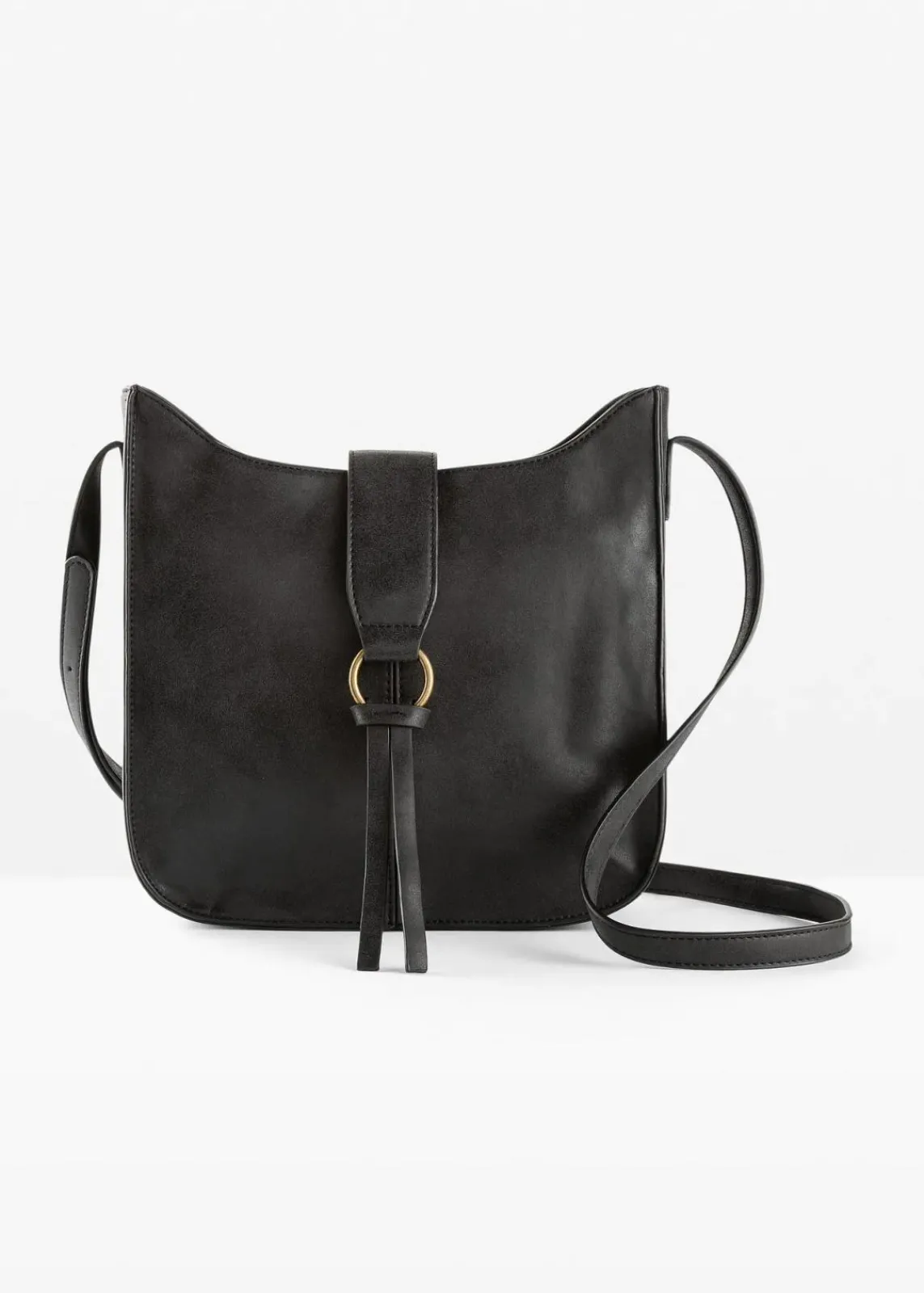 bonprix Taschen^Umhängetasche mit dekorativem Schnallendetail schwarz