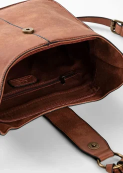 bonprix Taschen^Umhängetasche mit dekorativem Schnallendetail cognac