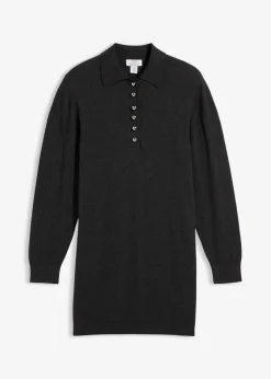 bonprix Bekleidung·Blazer|Umstandsmode^Umstands- und Stillkleid aus feingestrickter Bio-Baumwolle anthrazit meliert