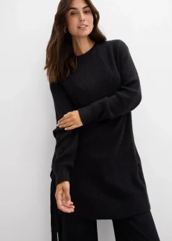 bonprix Bekleidung·Blazer|Umstandsmode^Umstands- und Stillpullover aus Baumwolle mit Wollanteil schwarz