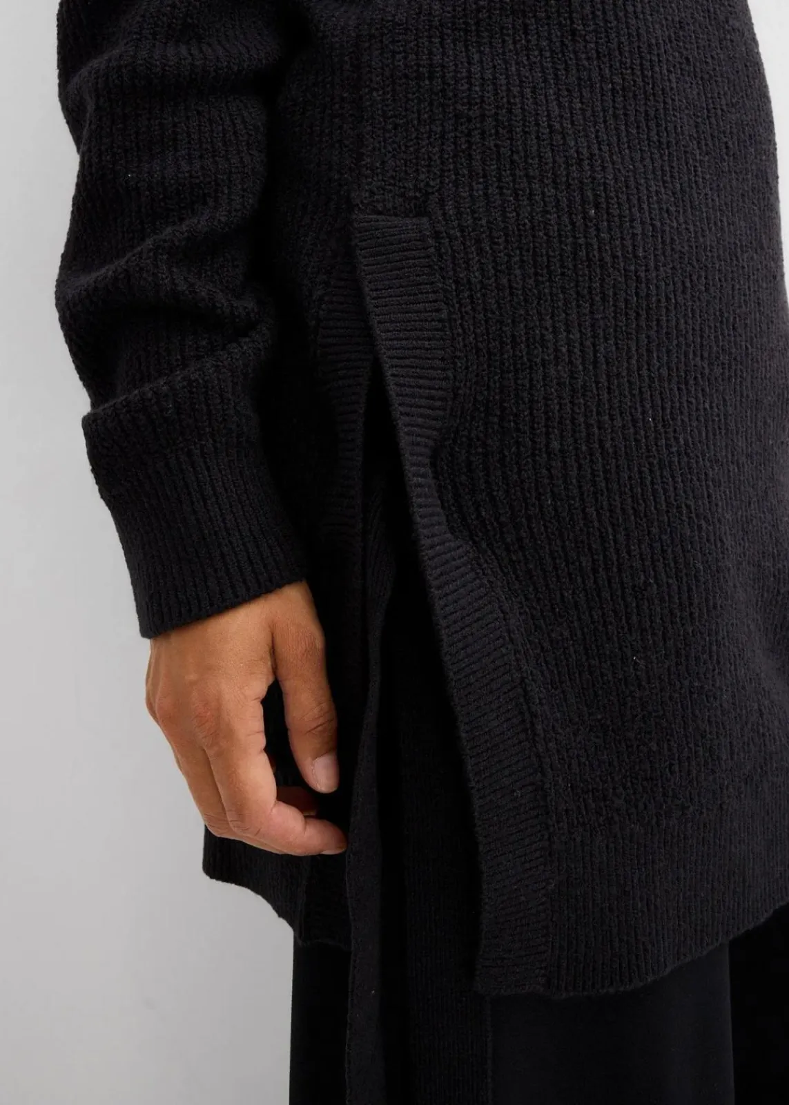 bonprix Bekleidung·Blazer|Umstandsmode^Umstands- und Stillpullover aus Baumwolle mit Wollanteil schwarz