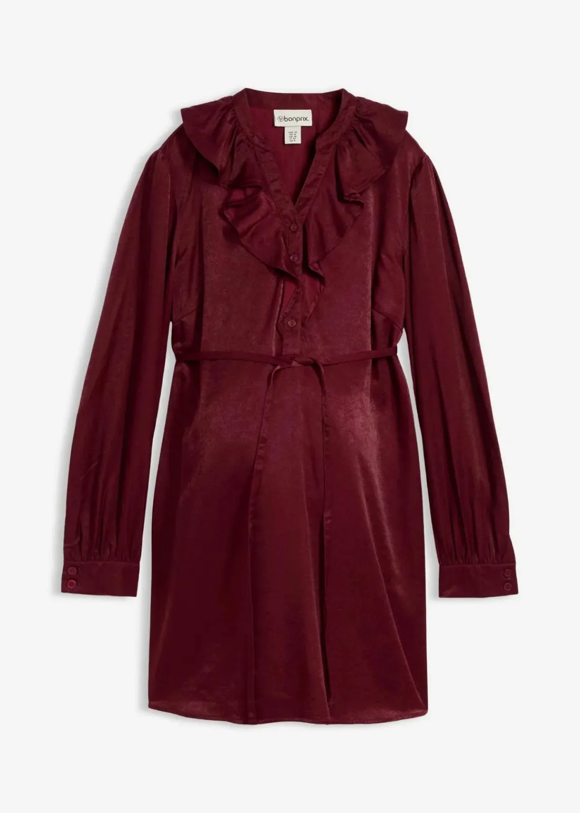 bonprix Bekleidung·Blazer|Umstandsmode^Umstands-Bluse aus weichem Satin dunkelbeere