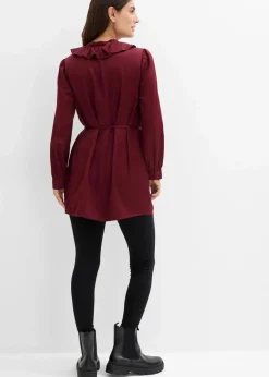 bonprix Bekleidung·Blazer|Umstandsmode^Umstands-Bluse aus weichem Satin dunkelbeere