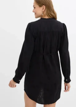bonprix Bekleidung·Blazer|Umstandsmode^Umstandsblusenkleid aus weichem Baumwoll-Musselin schwarz