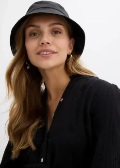 bonprix Bekleidung·Blazer|Umstandsmode^Umstandsblusenkleid aus weichem Baumwoll-Musselin schwarz