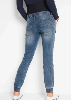 bonprix Bekleidung·Blazer|Umstandsmode^Umstands-Denimjogger aus Bio-Baumwolle hellblau used