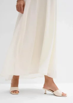 bonprix Bekleidung·Blazer|Umstandsmode^Umstands-Hochzeitskleid aus Spitze, Satin und Georgette wollweiß