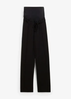 bonprix Bekleidung·Blazer|Umstandsmode^Umstandshose aus Punto di Roma, gerades, weites Bein schwarz