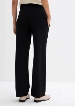 bonprix Bekleidung·Blazer|Umstandsmode^Umstandshose aus Punto di Roma, gerades, weites Bein schwarz