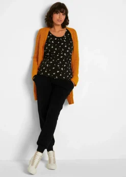 bonprix Bekleidung·Blazer|Nachhaltigere Materialien^Umstandshose aus weichem Strick schwarz