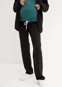 bonprix Bekleidung·Blazer|Umstandsmode^Umstandshosen aus Baumwoll-Jersey, Straight Leg (2er-Pack) dunkelblau+schwarz