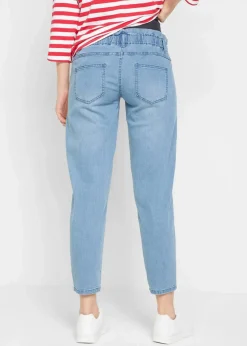 bonprix Bekleidung·Blazer|Umstandsmode^Umstandsjeans aus Baumwoll-Stretch, schmal zulaufendes Bein blau denim