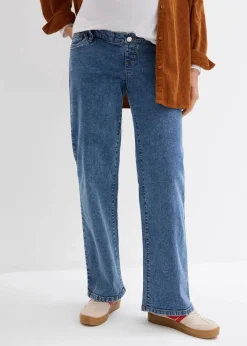 bonprix Bekleidung·Blazer|Umstandsmode^Umstandsjeans aus Bio-Baumwolle, Loose Fit blau denim/hellindigo