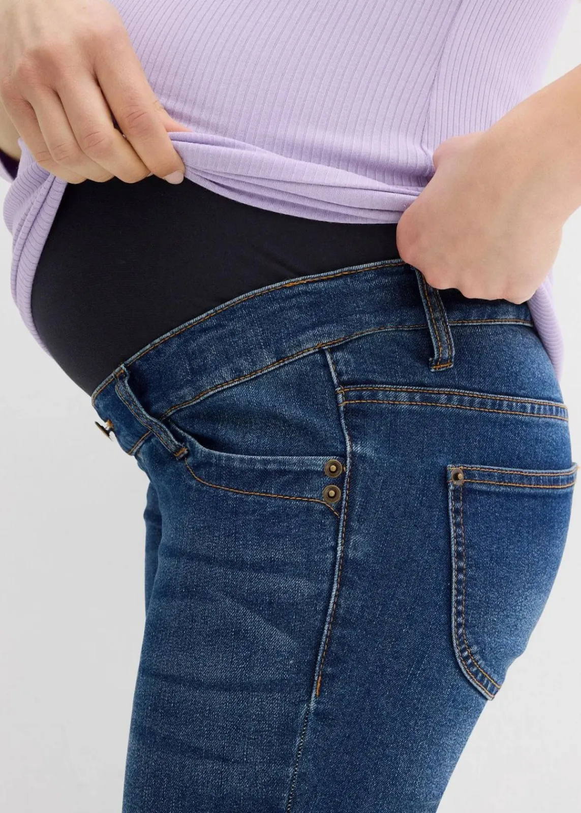 bonprix Bekleidung·Blazer|Umstandsmode^Umstandsjeans mit 7/8 Länge, Slim blau denim