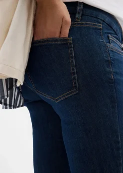 bonprix Bekleidung·Blazer|Nachhaltigere Materialien^Umstandsjeans mit Bio-Baumwolle, Skinny dunkelblau denim