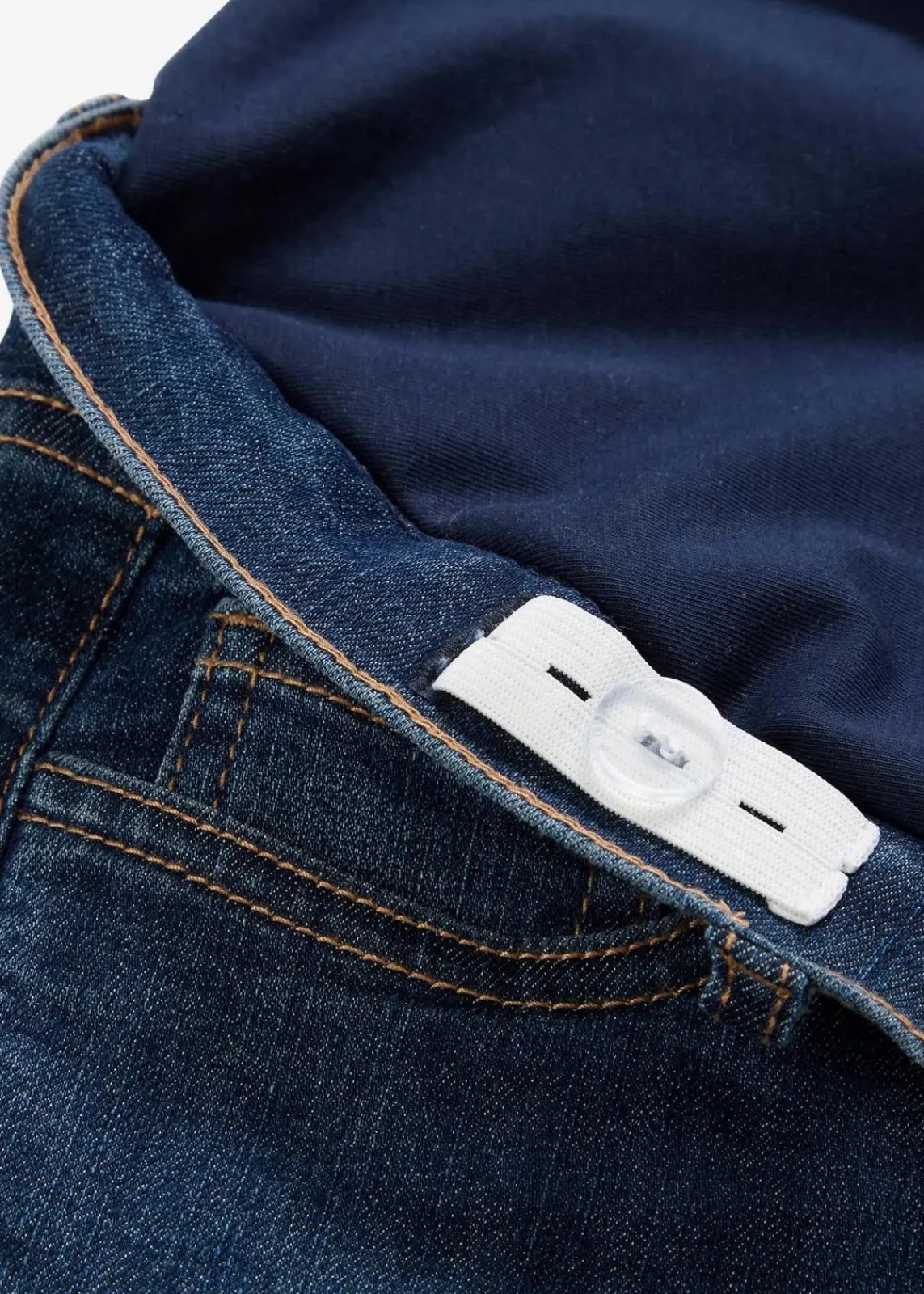 bonprix Bekleidung·Blazer|Nachhaltigere Materialien^Umstandsjeans mit Bio-Baumwolle, Skinny dunkelblau denim