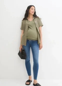 bonprix Bekleidung·Blazer|Umstandsmode^Umstandsjeans, Skinny mittelblau denim