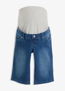 bonprix Bekleidung·Blazer|Umstandsmode^Umstandsjeans-Bermuda im Slim Fit blue stone