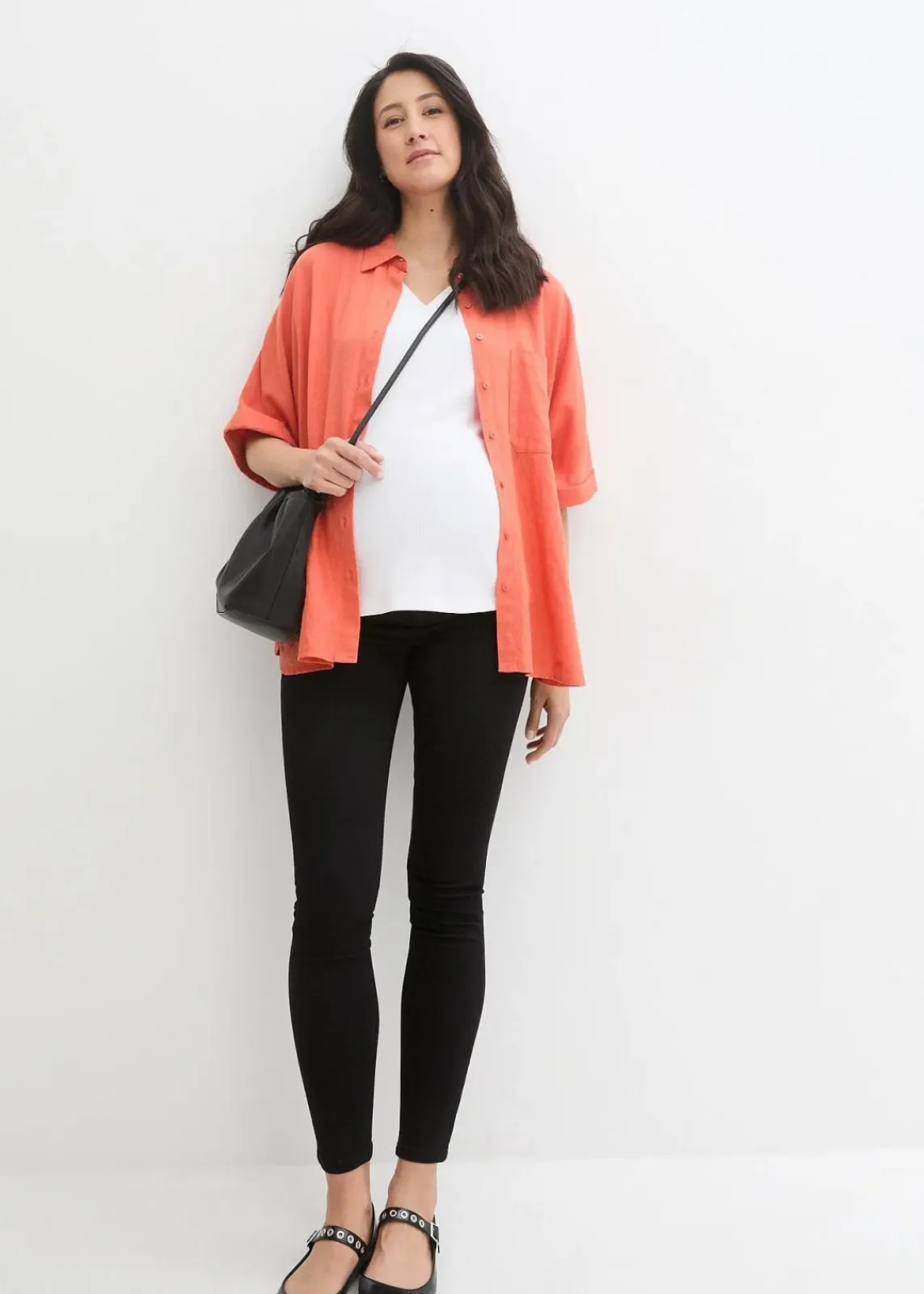 bonprix Bekleidung·Blazer|Umstandsmode^Umstandsjeggings mit Stretch, Skinny schwarz