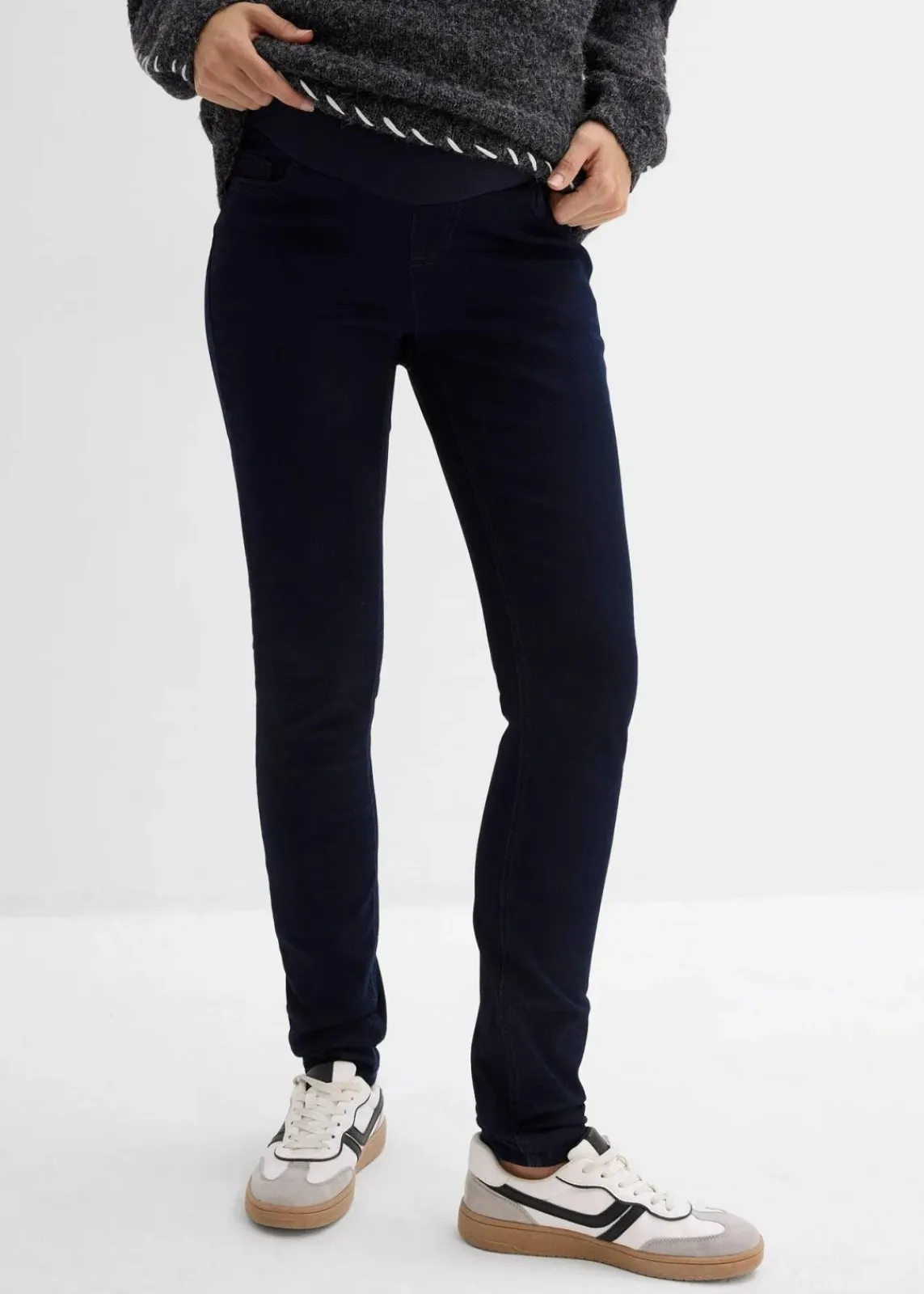 bonprix Umstandsmode|Bekleidung·Blazer^Umstandsjeggings mit Stretch, Skinny dunkelblau denim
