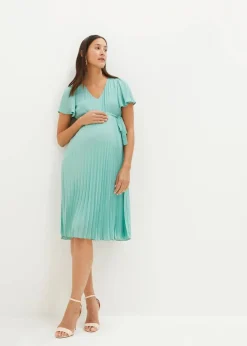 bonprix Bekleidung·Blazer|Umstandsmode^Umstandskleid aus zartem Georgette salbeigrün