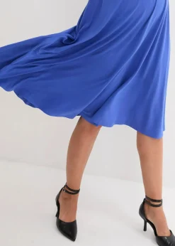 bonprix Nachhaltigere Materialien|Umstandsmode^Umstandskleid mit Spitze aus Jersey blau