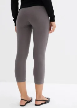bonprix Umstandsmode|Bekleidung·Blazer^Umstands-Leggings in Capri-Länge (2er Pack) schwarz/rauchgrau