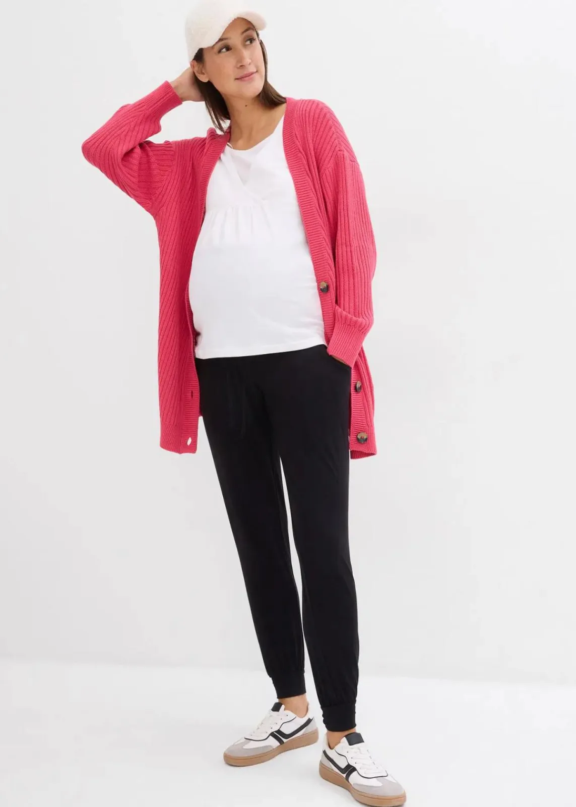 bonprix Bekleidung·Blazer|Nachhaltigere Materialien^Umstands-Loungehose für die Schwangerschaft und danach schwarz