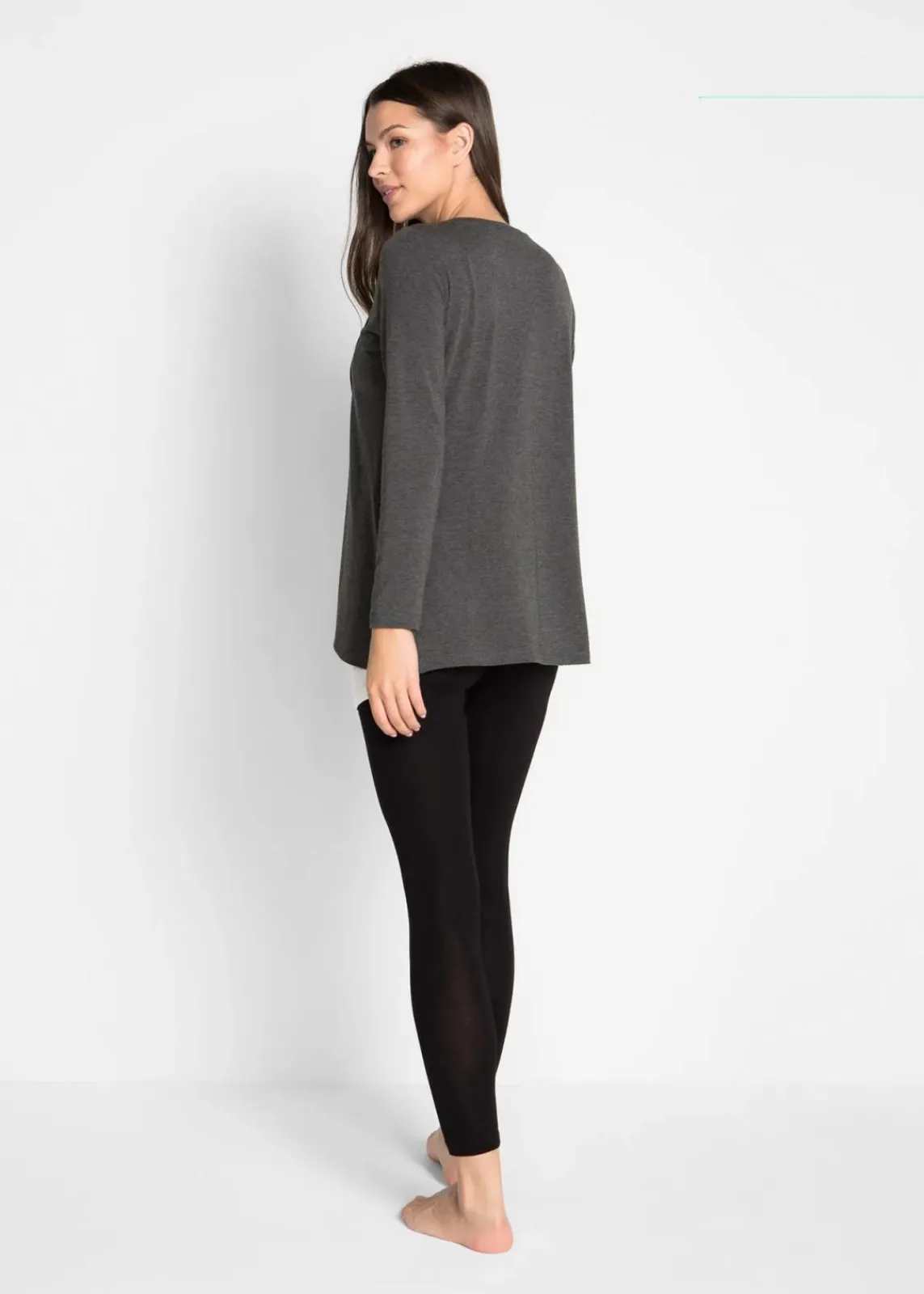 bonprix Bekleidung·Blazer|Umstandsmode^Umstandsset mit Stillfunktion anthrazit meliert+schwarz