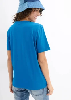 bonprix Umstandsmode|Nachhaltigere Materialien^Umstandsshirts aus Bio-Baumwolle (2er Pack) hellgelb/gletscherblau