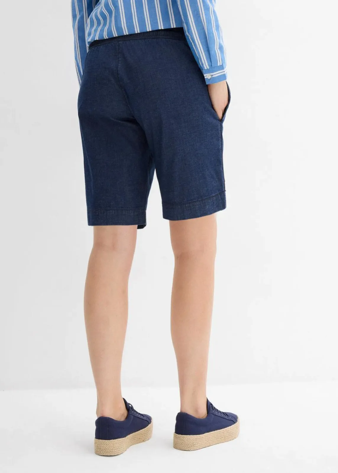 bonprix Bekleidung·Blazer|Umstandsmode^Umstandsshorts leichtem Stretchdenim blau denim