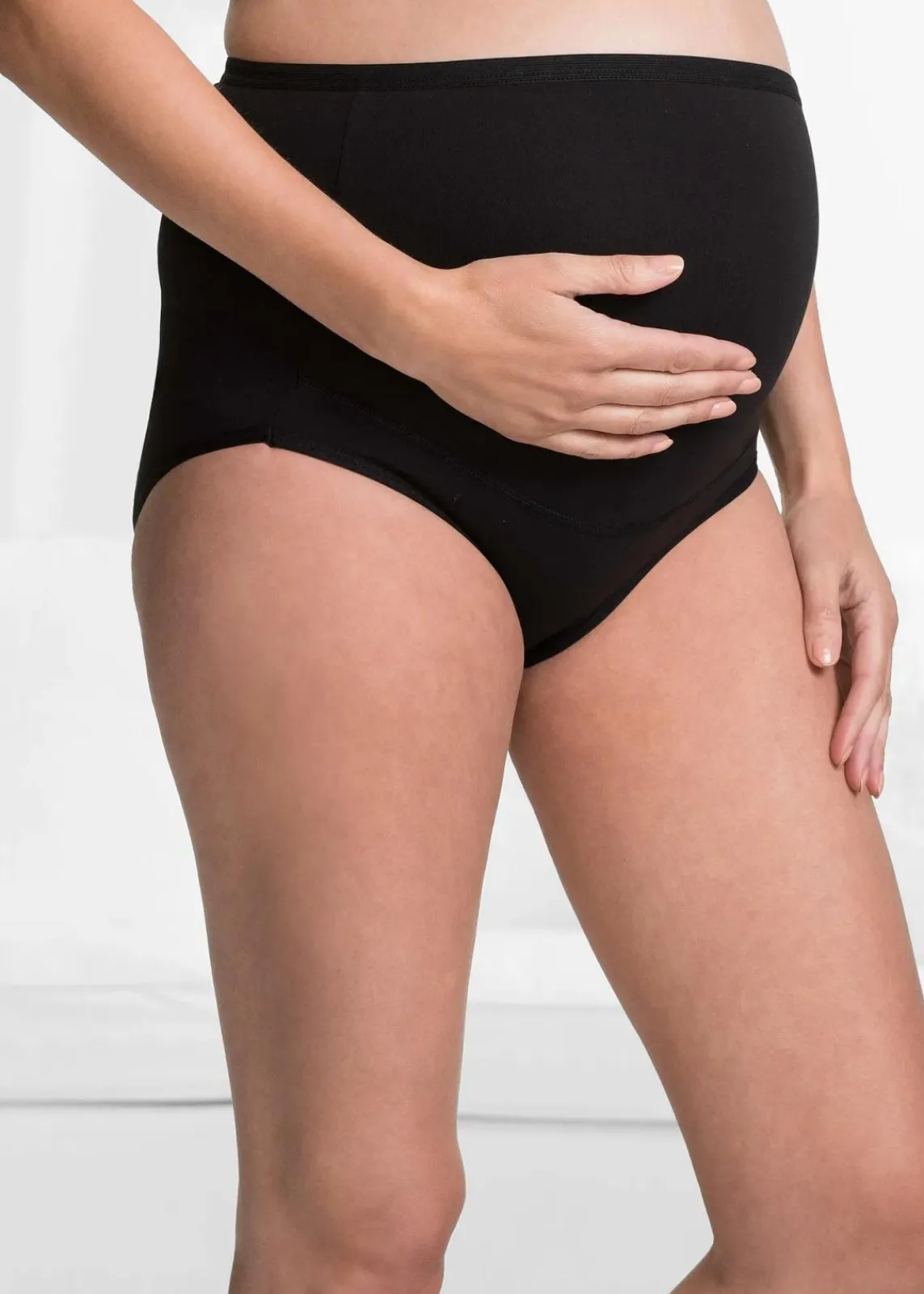 bonprix Wäsche·Still- & Umstandswäsche|Wäsche·Baumwollunterwäsche^Umstandsslip mit Bio-Baumwolle (2er Pack) weiß+schwarz