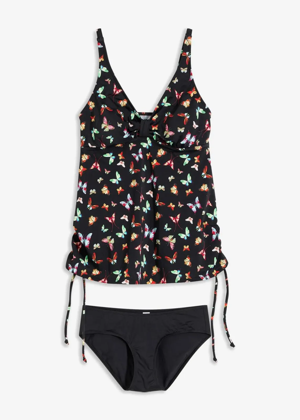 bonprix Nachhaltigere Materialien|Umstandsbademode^Umstandstankini (2-tlg. Set) schwarz bedruckt