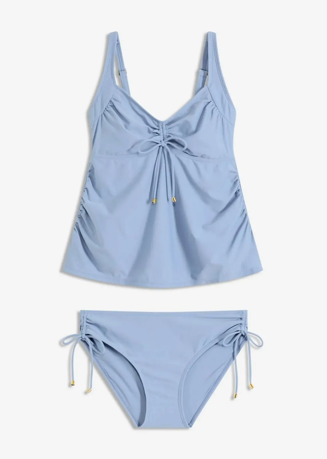 bonprix Nachhaltigere Materialien|Umstandsmode^Umstandstankini (2-tlg.Set) mit Bindeband rauchblau