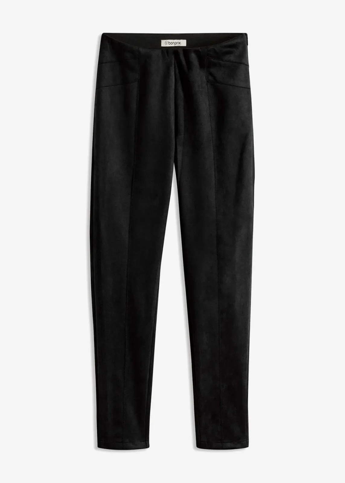bonprix Hosen|Bekleidung·Kleider^Velourlederimitat-Hose mit Bequembund schwarz