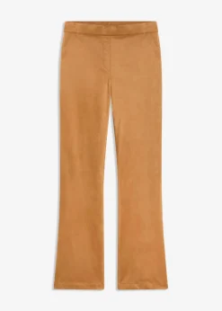 bonprix Bekleidung·Kleider|Hosen^Velourslederimitat Flared Hose mokkabraun