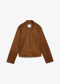 bonprix Bekleidung·Hosen|Jacken & Mäntel^Velourslederimitat-Jacke gewürzbraun