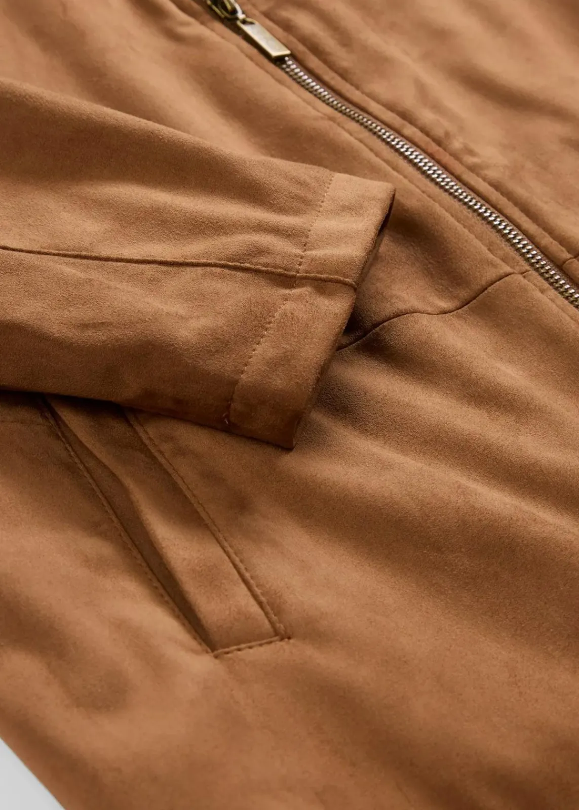 bonprix Bekleidung·Hosen|Jacken & Mäntel^Velourslederimitat-Jacke gewürzbraun