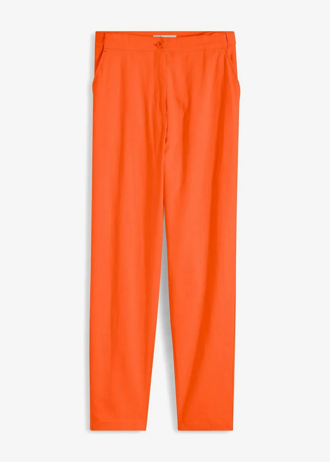 bonprix Bekleidung·Kleider|Hosen^Verkürzte High-Waist-Hose aus Leinen-Viskose-Mix warmorange