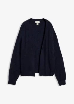 bonprix Pullover & Strickjacken|Bekleidung·Jeans^Verkürzte Oversize Grobstrickjacke dunkelblau