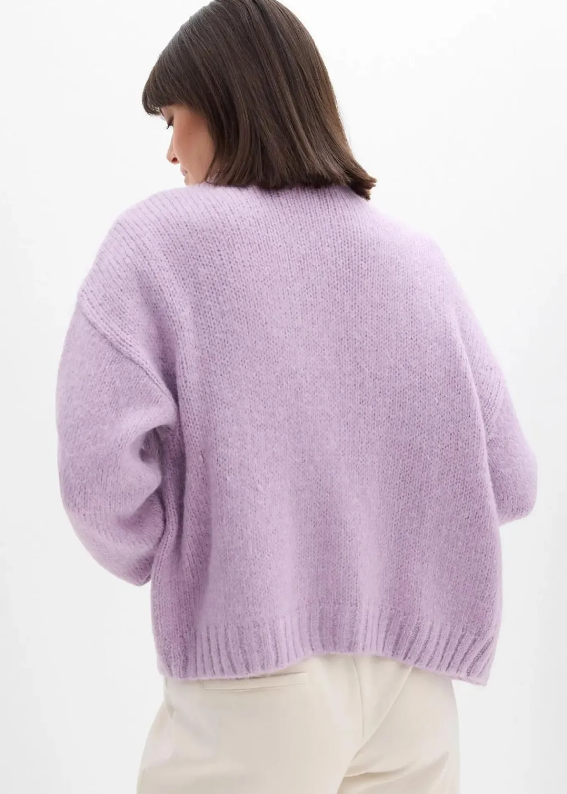 bonprix Bekleidung·Umstandsmode|Strickmode^Verkürzte Oversize Grobstrickjacke zartflieder