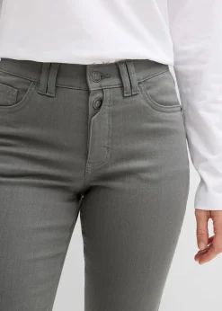 bonprix Bekleidung·Kleider|Hosen^verkürzte Twill-Hose eukalyptusgrün