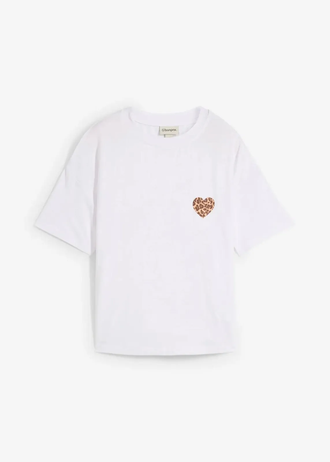 bonprix Shirts & Tops^Verkürztes Shirt mit überschnittener Schulter weiß/beige
