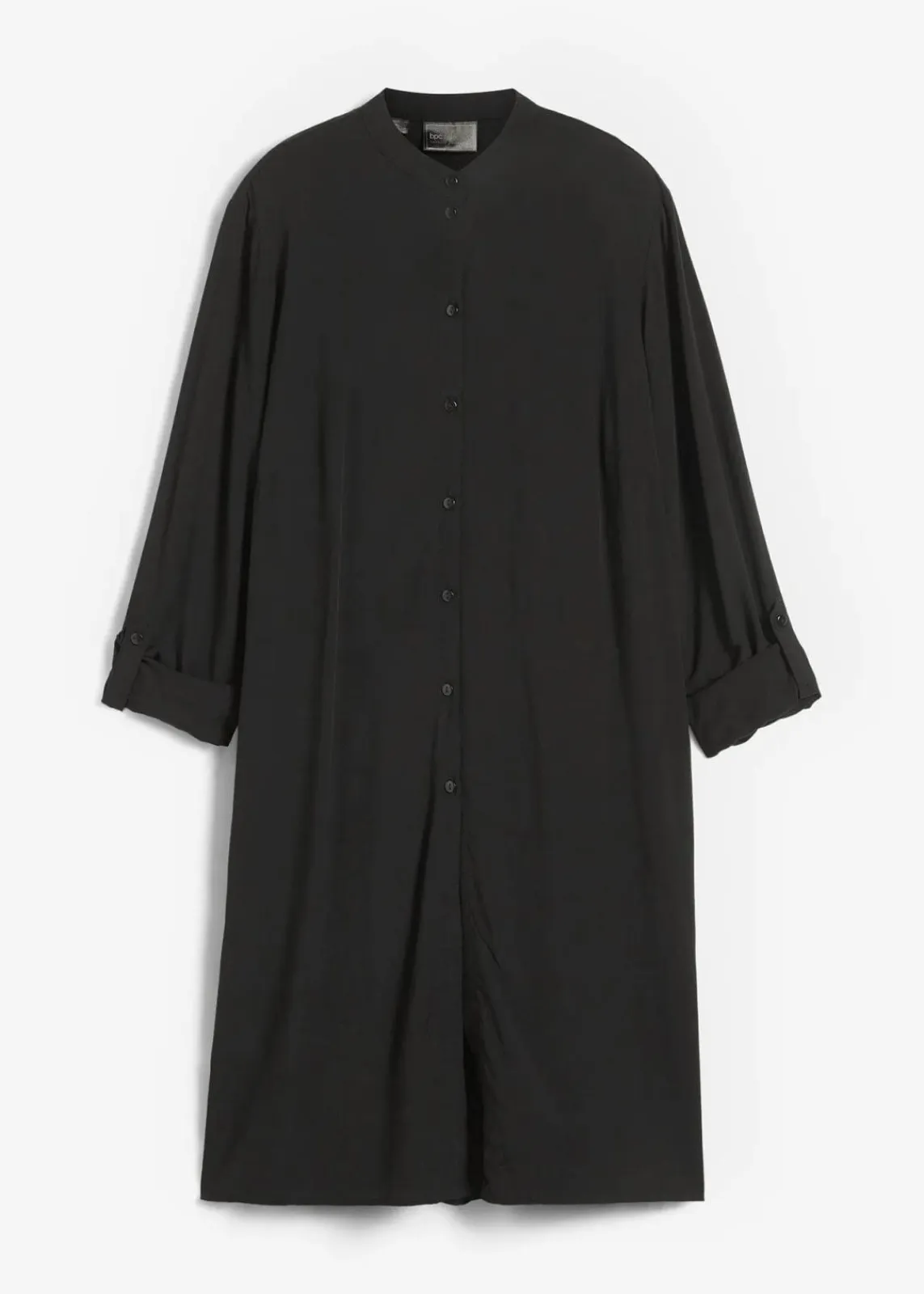bonprix Bekleidung·Jacken & Mäntel|Nachhaltigere Materialien^Viskose Longbluse schwarz
